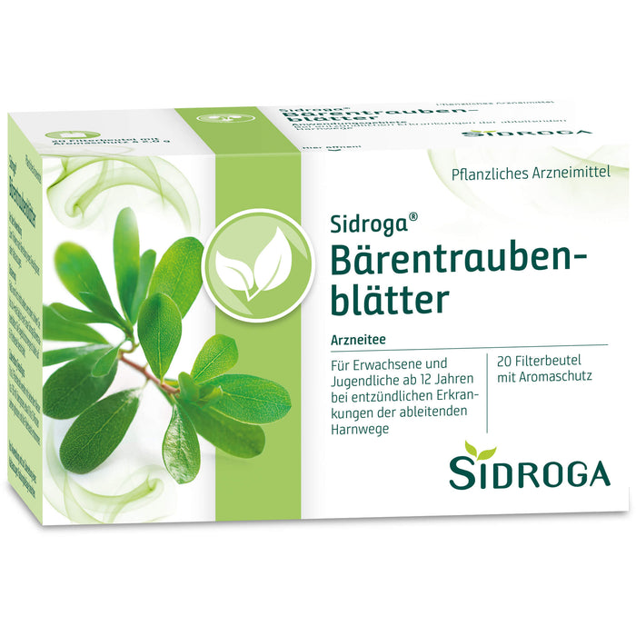 Sidroga Bärentraubenblätter Arzneitee bei entzündlichen Erkrankungen der ableitenden Harnwege, 20 pc Sac filtrant