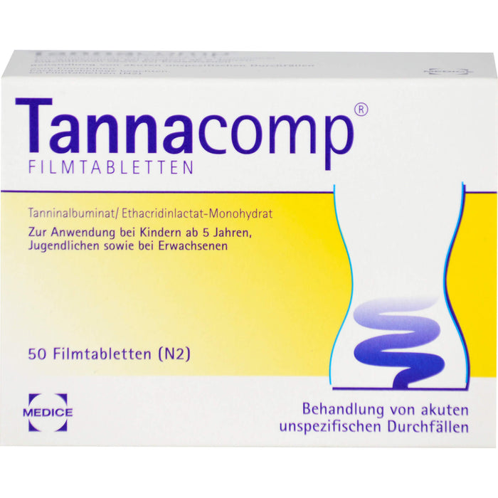 Tannacomp Filmtabletten bei Durchfall, 50 pc Tablettes