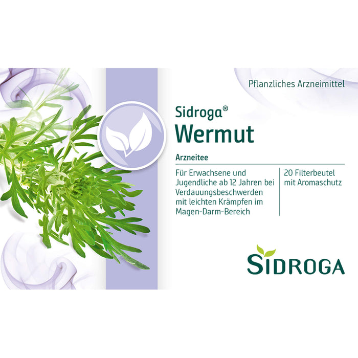 Sidroga Heilpflanzentee Wermut Filterbeutel, 20 pc Sac filtrant
