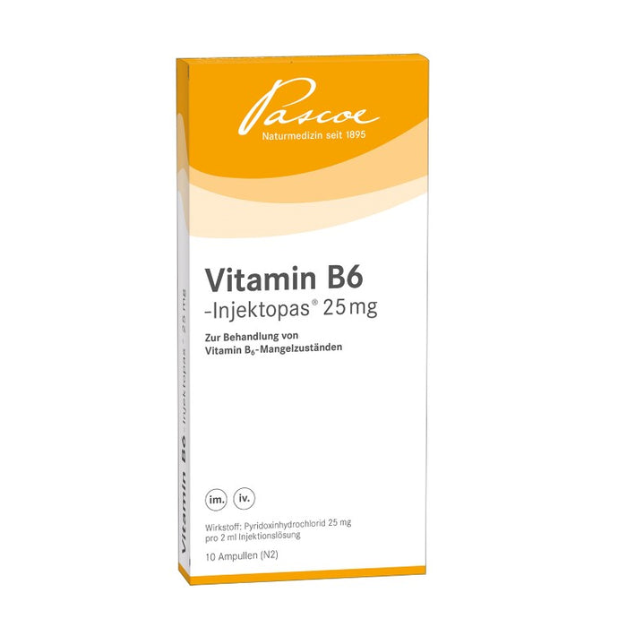 Pascoe Vitamin B6-Injektopas 25 mg zur Behandlung von Vitamin B6-Mangelzuständen, 10 pc Ampoules