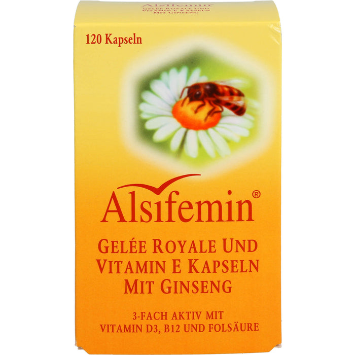 Alsifemin Gelée Royale und Vitamin E Kapseln mit Ginseng , 120 pc Capsules