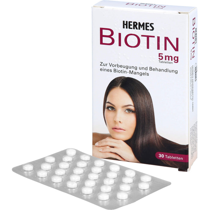 HERMES Biotin 5 mg Tabletten, 30 pcs. Tablets