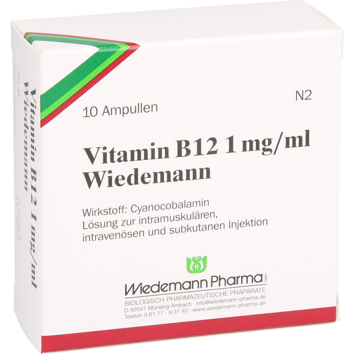 Combustin Vitamin B12 1 mg/ml Wiedemann Injektionslösung, 10 pc Ampoules