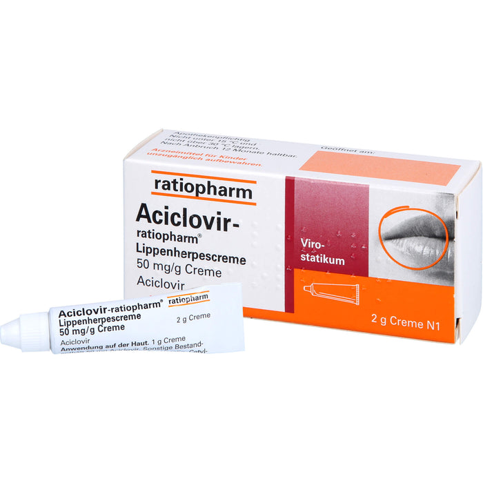 Aciclovir-ratiopharm Lippenherpescreme, 2 g Cream