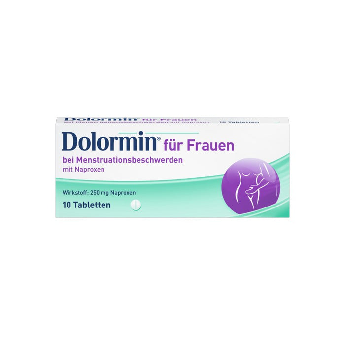 Dolormin für Frauen bei Menstruationsbeschwerden Tabletten, 10 pc Tablettes