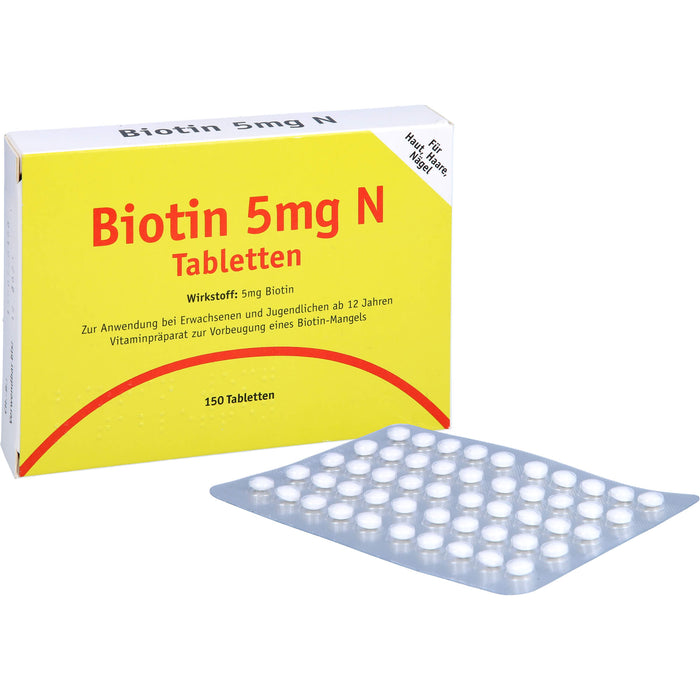 Karl Minck Biotin 5 mg N Tabletten, 150 pc Tablettes