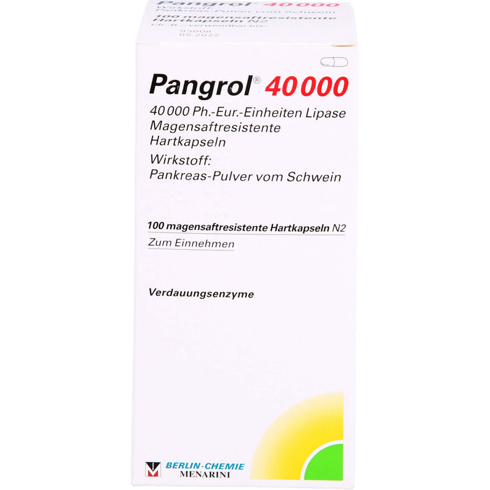 Pangrol 40000 Kapseln Verdauungsenzyme, 100 St. Kapseln