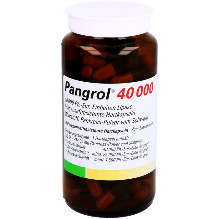 Pangrol 40000 Kapseln Verdauungsenzyme, 100 St. Kapseln