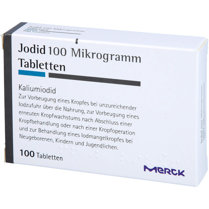 MERCK Jodid 100 Mikrogramm Tabletten, 100 pc Tablettes