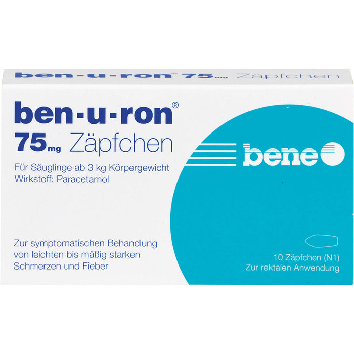ben-u-ron 75 mg Zäpfchen, 10 pc Suppositoires