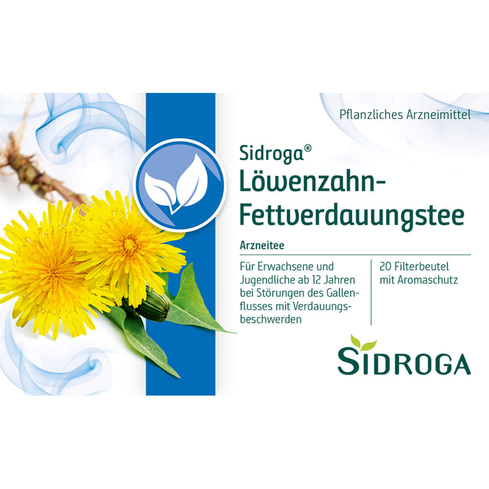 Sidroga Löwenzahn-Fettverdauungstee für den Gallenfluss, 20 pc Sac filtrant