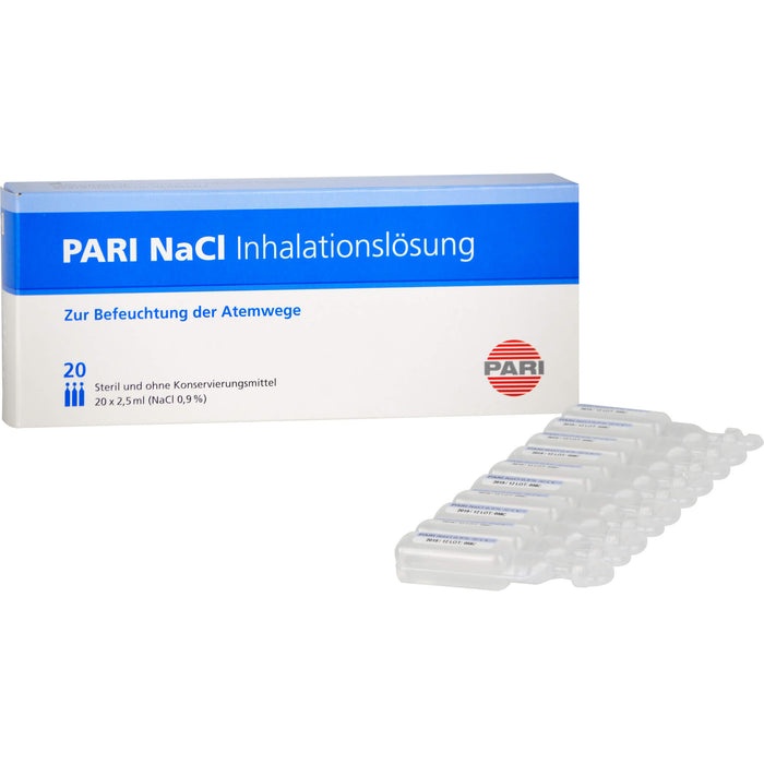 PARI NaCl Inhalationslösung zur Befeuchtung der Atemwege, 50 ml Solution