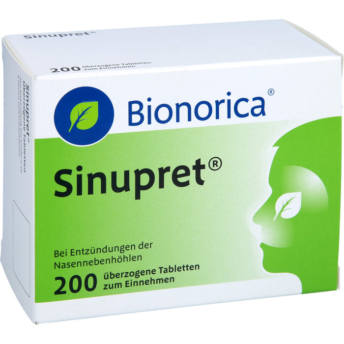 Sinupret Tabletten bei Entzündungen der Nasennebenhöhlen, 200 pc Tablettes