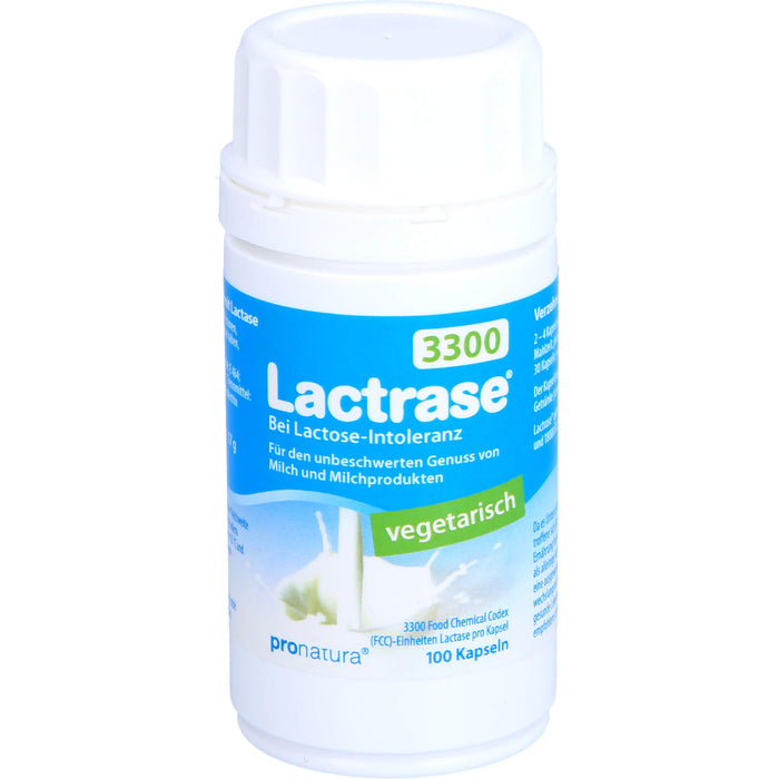 Lactrase 3300 vegetarisch bei Lactose-Intoleranz Kapseln, 100 pc Capsules