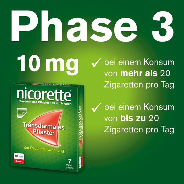 nicorette TX Pflaster 10 mg zur Raucherentwöhnung, 7 pc Pansement