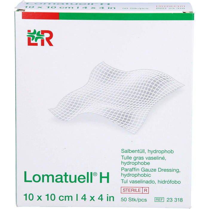 Lomatuell H 10 x 10 cm hydrophober Salbentüll, 50 pcs. dressing