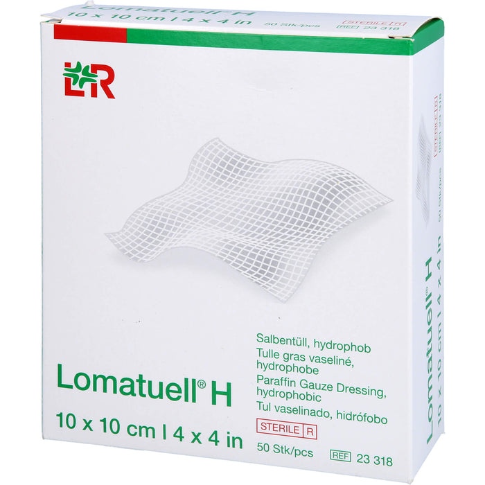 Lomatuell H 10 x 10 cm hydrophober Salbentüll, 50 pcs. dressing