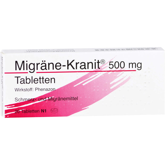 Migräne-Kranit 500 mg Tabletten, 20 pc Tablettes