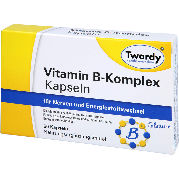 Twardy Vitamin B-Komplex Kapseln für Nerven und Energiestoffwechsel, 60 pcs. Capsules
