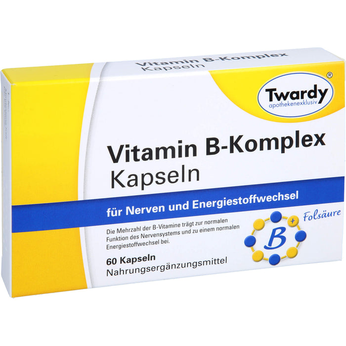 Twardy Vitamin B-Komplex Kapseln für Nerven und Energiestoffwechsel, 60 pcs. Capsules