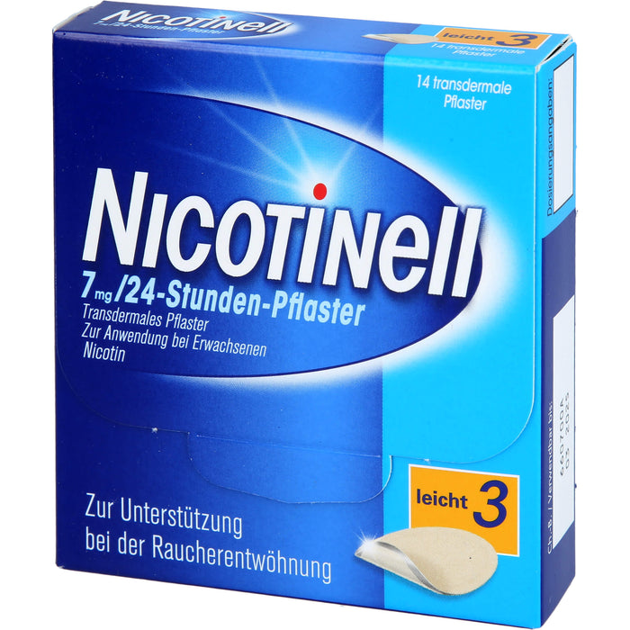 Nicotinell 7 mg/24-Stunden-Pflaster (bisher 17,5 mg) Stärke 3 (leicht), 14 pcs. Patch