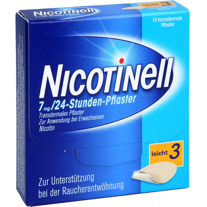 Nicotinell 7 mg/24-Stunden-Pflaster (bisher 17,5 mg) Stärke 3 (leicht), 14 pcs. Patch