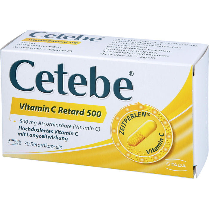 Cetebe Vitamin C Retard 500 Hartkapseln, 30 pc Capsules