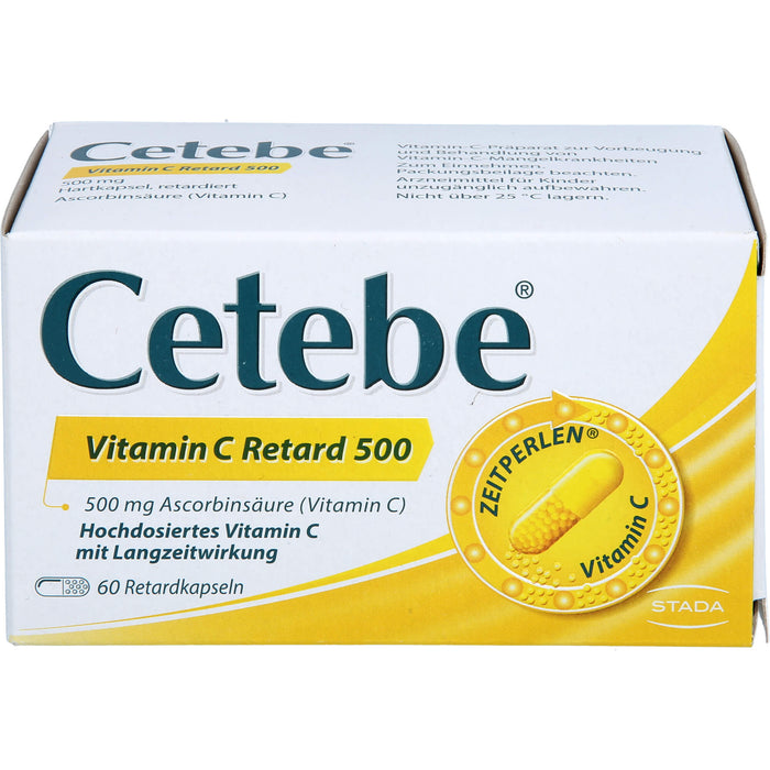 Cetebe Vitamin C Retard 500 Hartkapseln, 60 pc Capsules