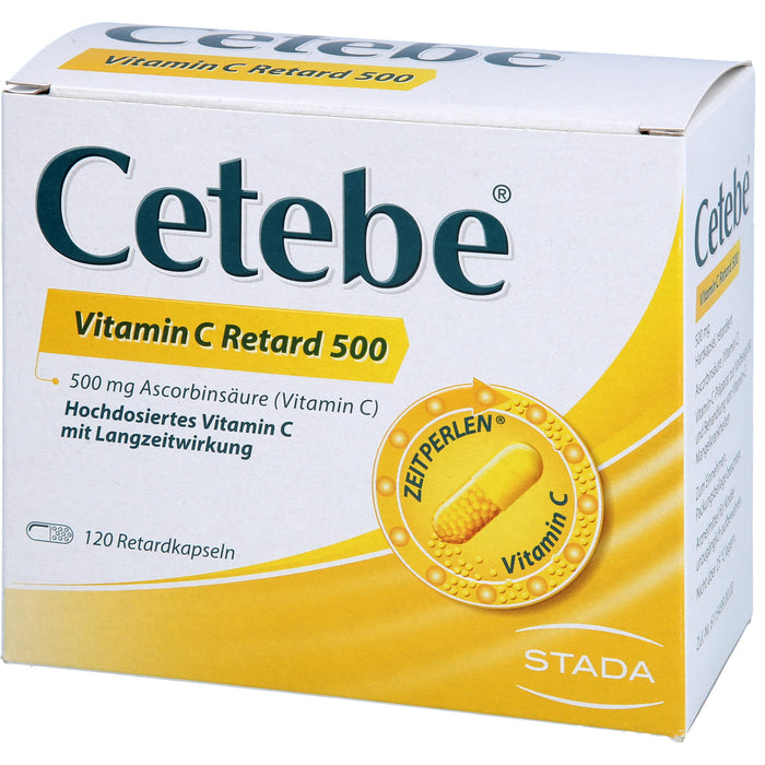 Cetebe Vitamin C Retard 500 Hartkapseln, 120 pc Capsules
