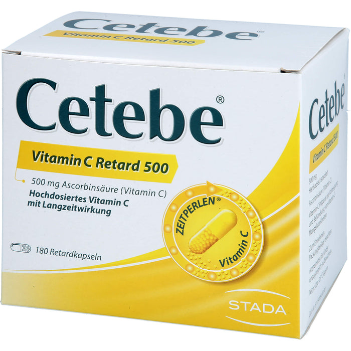 Cetebe Vitamin C Retard 500 Hartkapseln, 180 pcs. Capsules