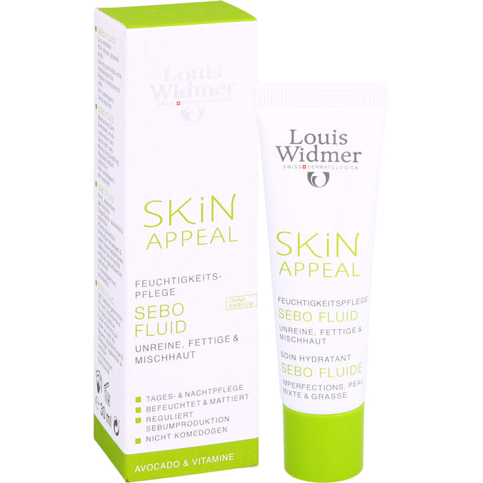 Louis Widmer Skin Appeal Sebo Fluid Feuchtigkeitspflege, 30 ml Cream