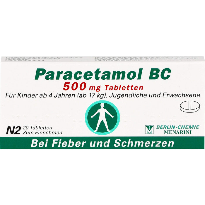 Paracetamol BC 500 mg Tabletten, 20 pcs. Tablets