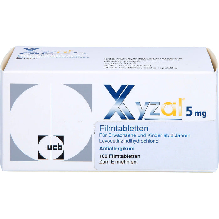XYZALL 5 mg Filmtabletten Antiallergikum, 100 pc Tablettes