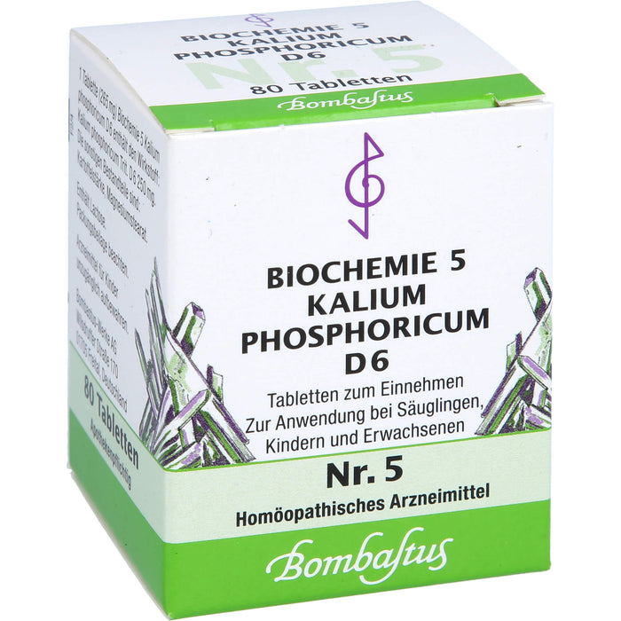 Biochemie 5 Kalium phosphoricum Bombastus D6 Tbl., 80 St TAB