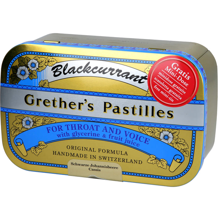 Grethers Blackcurrant Gold zuckerhaltige Pastillen, 440 g Pastilles