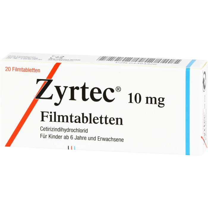 Zyrtec 10 mg Filmtabletten, 20 pc Tablettes