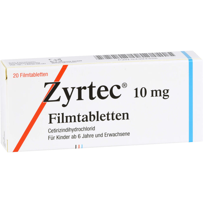 Zyrtec 10 mg Filmtabletten, 20 pc Tablettes