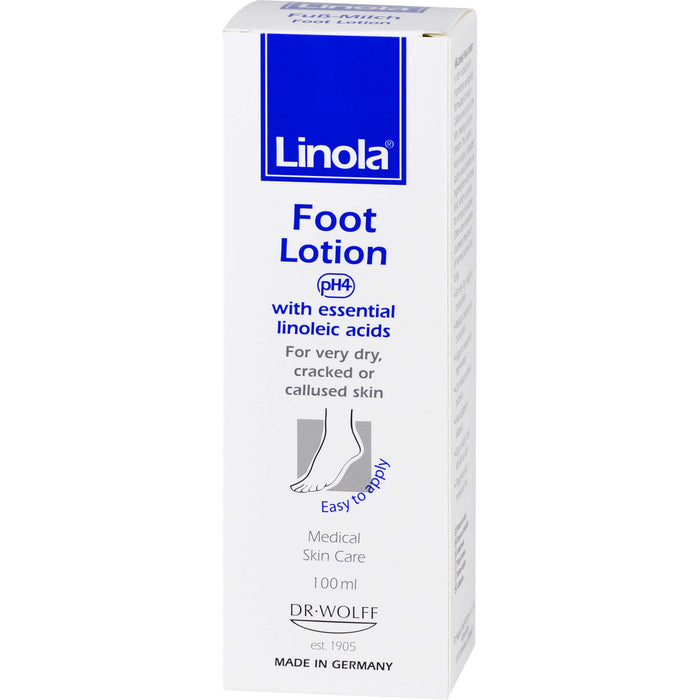 Linola Fuß-Milch bei sehr rissiger, trockener oder verhornter Haut, 100 ml Crème
