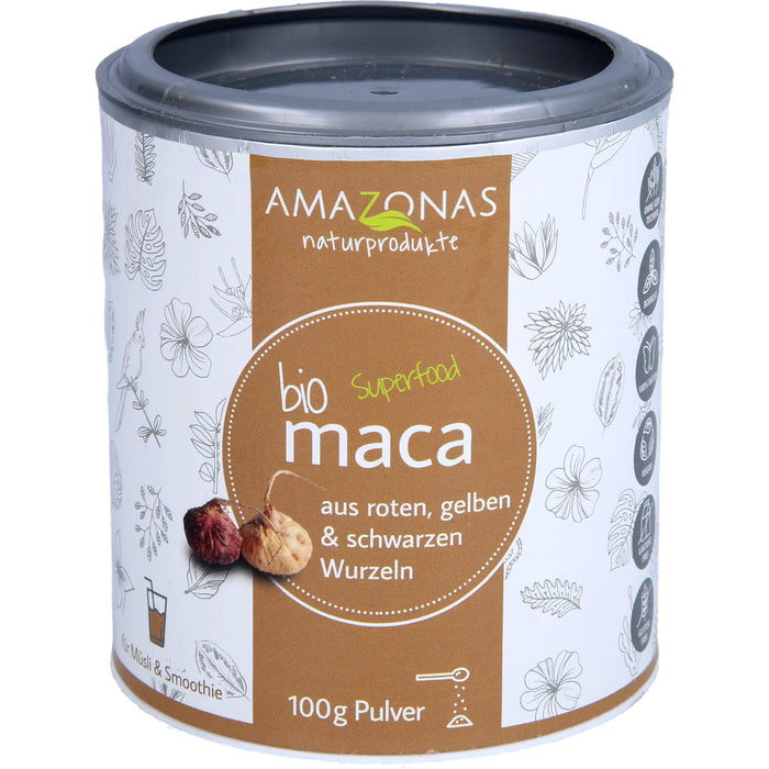 AMAZONAS Naturprodukte Bio Maca Pulver, 100 g Powder