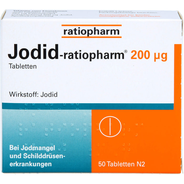 Jodid-ratiopharm 200 µg Tabletten, 50 pc Tablettes