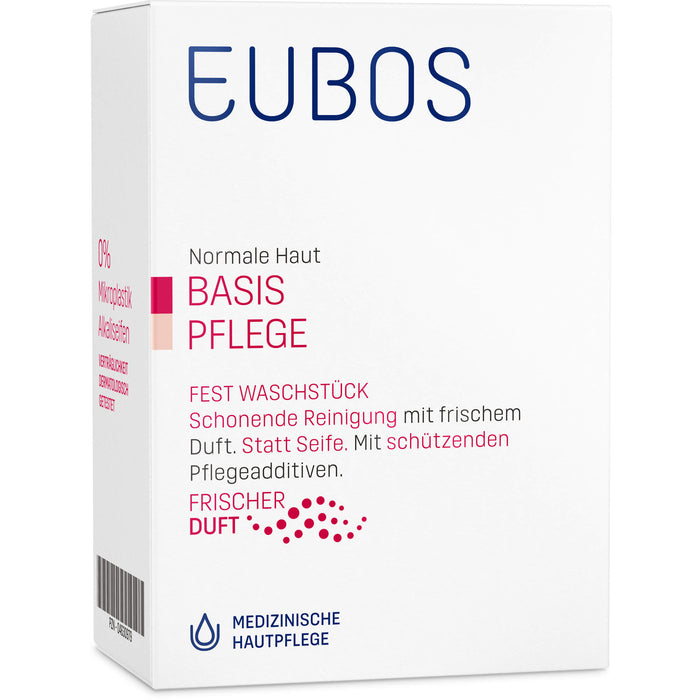 EUBOS Basis Pflege festes Waschstück schonende Reinigung mit frischem Duft für normale Haut, 1 pcs. bar of soap