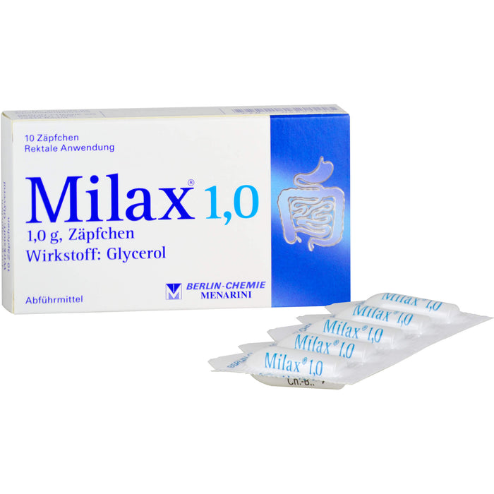 BERLIN-CHEMIE Milax 1,0 g Zäpfchen Abführmittel, 10 pcs. Suppositories
