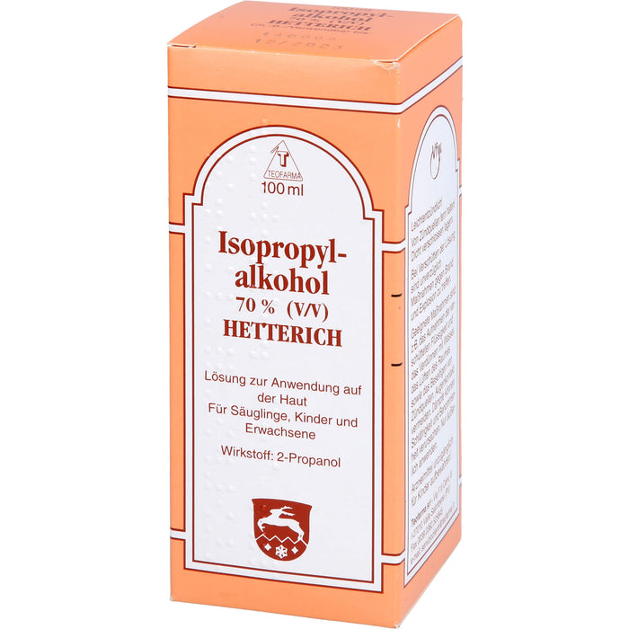 Isopropylalkohol 70 % Hetterich Desinfektionslösung, 100 ml Solution