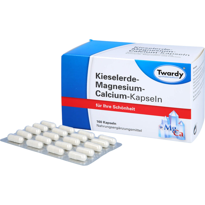 Twardy Kieselerde-Magnesium-Calcium-Kapseln für Ihre Schönheit, 160 St. Kapseln