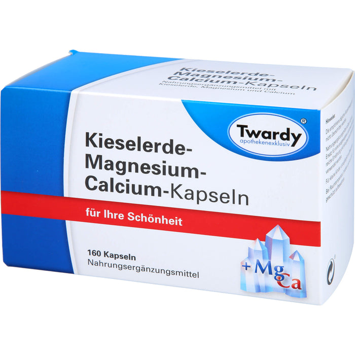 Twardy Kieselerde-Magnesium-Calcium-Kapseln für Ihre Schönheit, 160 St. Kapseln