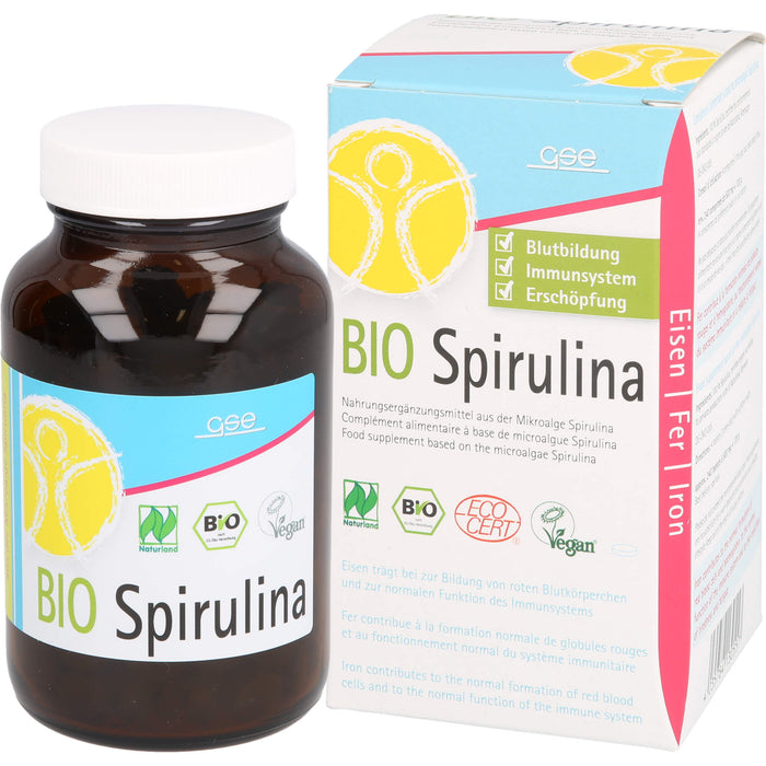 GSE Spirulina 500mg Bio Naturland, 240 pcs. Tablets