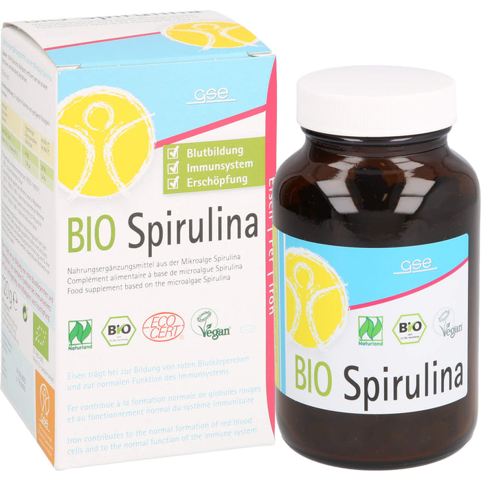 GSE Spirulina 500mg Bio Naturland, 240 pcs. Tablets