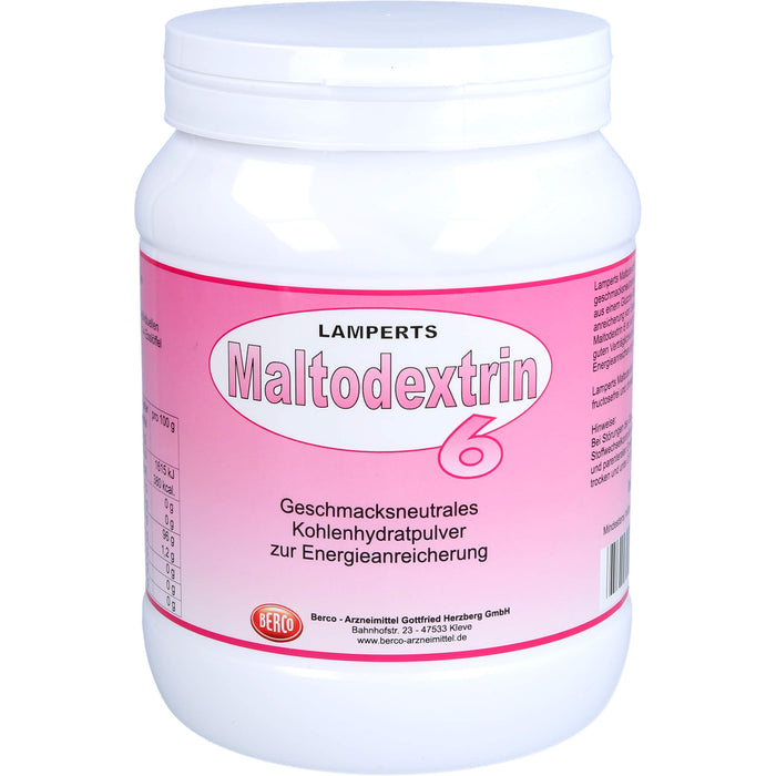 LAMPERTS Maltodextrin 6 Kohlenhydratpulver zur Energieanreicherung, 750 g Powder