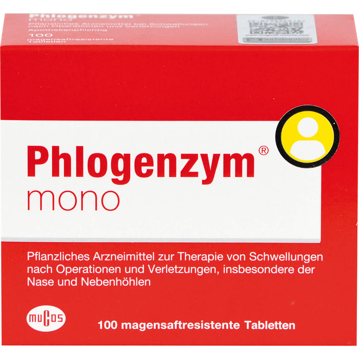 Phlogenzym mono Tabletten zur Therapie von akuten Schwellungszuständen nach Operationen und Verletzungen, 100 pcs. Tablets