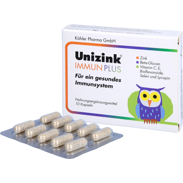Unizink Immun Plus Kapseln für ein gesundes Immunsystem, 10 pc Capsules